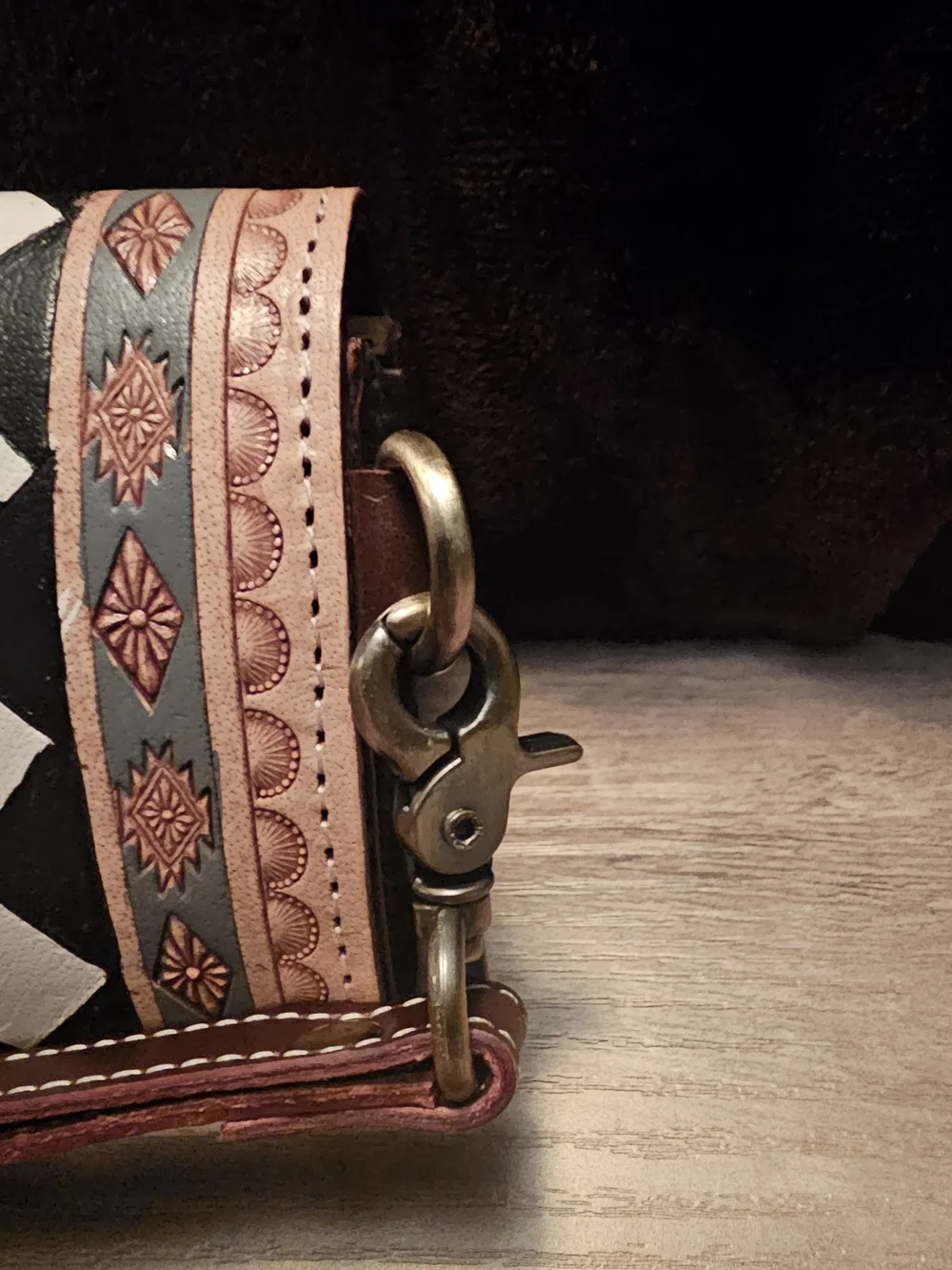 Countryside Co. Harlequin Rodeo Wallet Wristlet — Genuine Leather, Made in USA